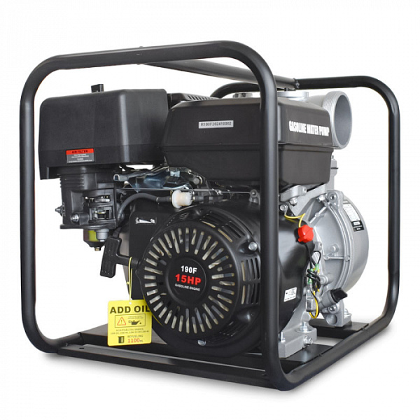 Мотопомпа бензиновая REDVOLT WP40C (Чистая вода, N=15 л.с., V=1500 л/мин, 4")