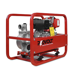 Мотопомпа дизельная высоконапорная REDVOLT МП-500Д (Чистая вода, N=6.1 л.с., V=420 л/мин, 2")