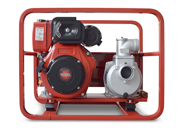 Мотопомпа дизельная высоконапорная REDVOLT МП-1000Д (Чистая вода, N=9.6 л.с., V=940 л/мин, 3")